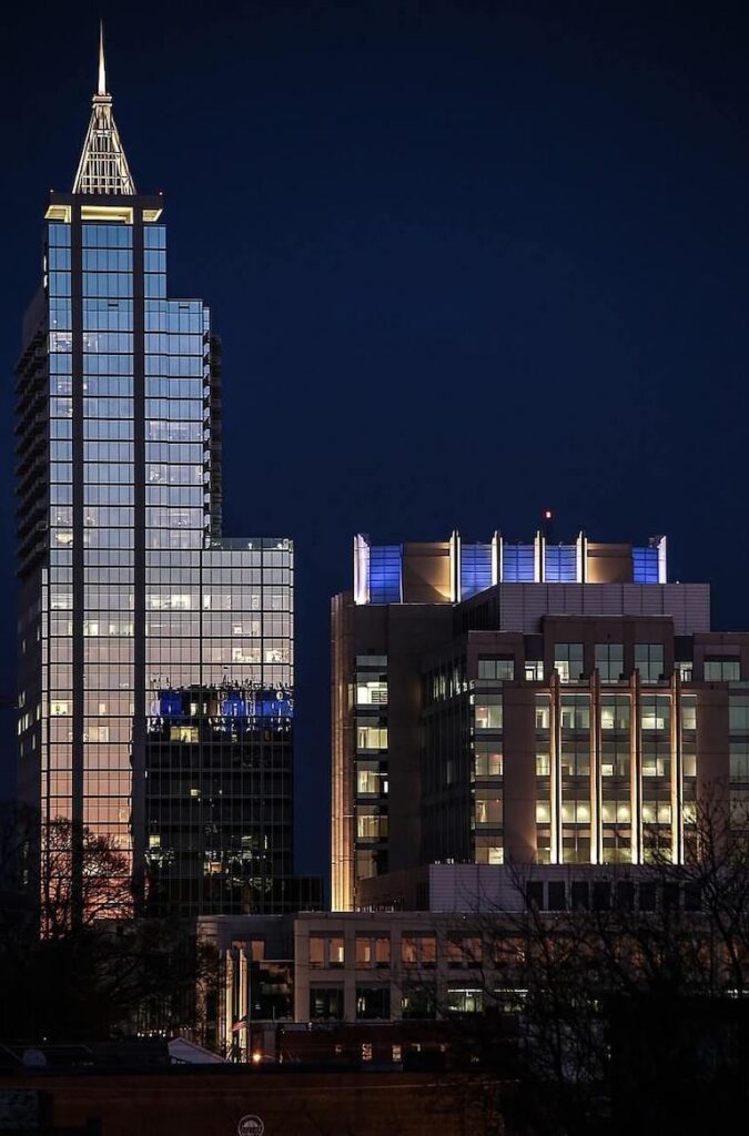 View Of A Building At Night