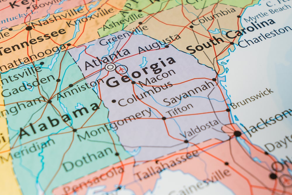 Georgia State On Map