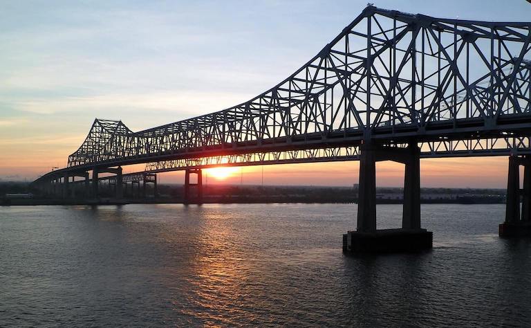 View Of A Mississippi Bridge